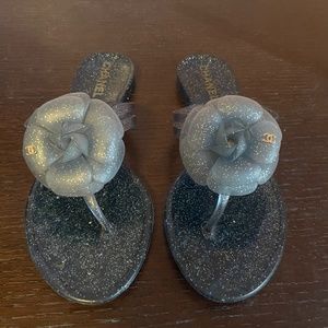Chanel rubber flip flop sandal